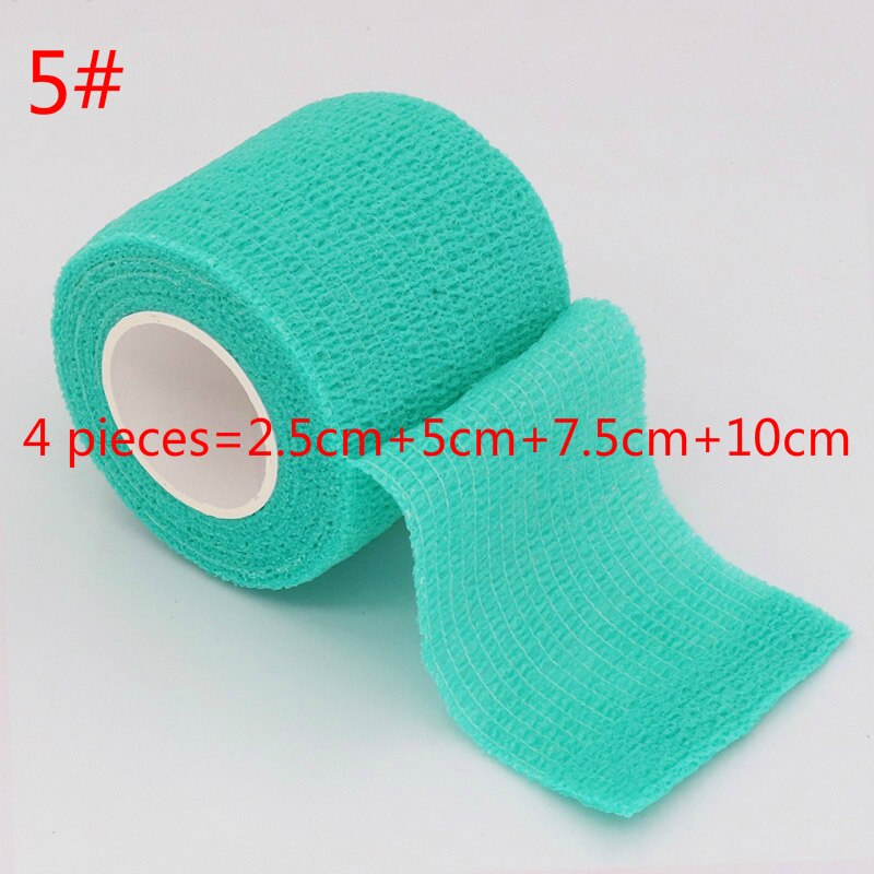 4 Pieces Elastoplast Bandage 4.5m Length Self Adhesive Sports Protector Breathable Elastic Bandage Gym Athletic Tape: Gray