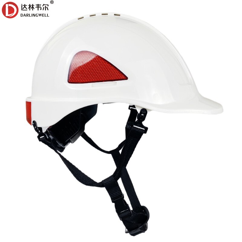 Darlingwell-casco de seguridad Anti-aplastamiento ABS ligero, transpirable, casco protector para construcción: Blanco
