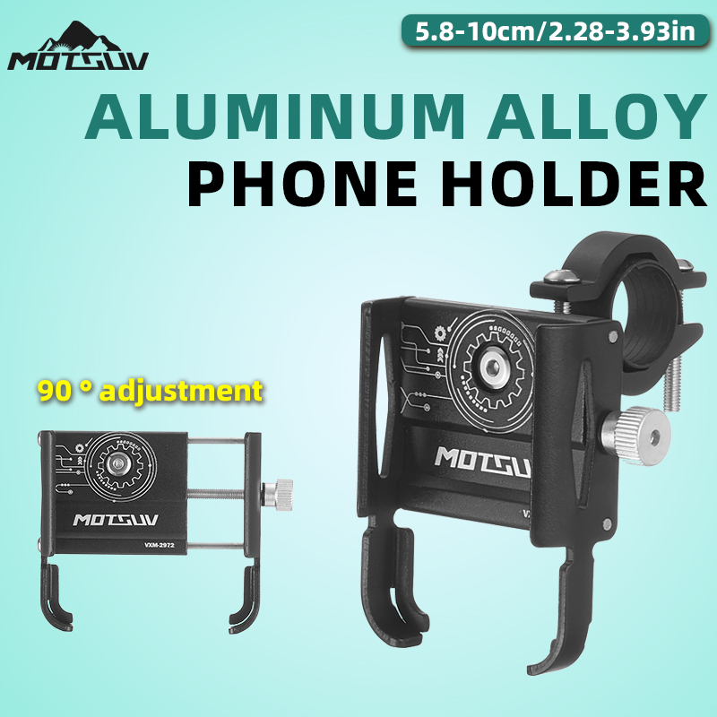 90° Rotating Bike Phone Holder Aluminum Alloy Waterproof Shockproof Phone Clip For MTB Road Bicycle Navigation Specific Bracket: Default Title