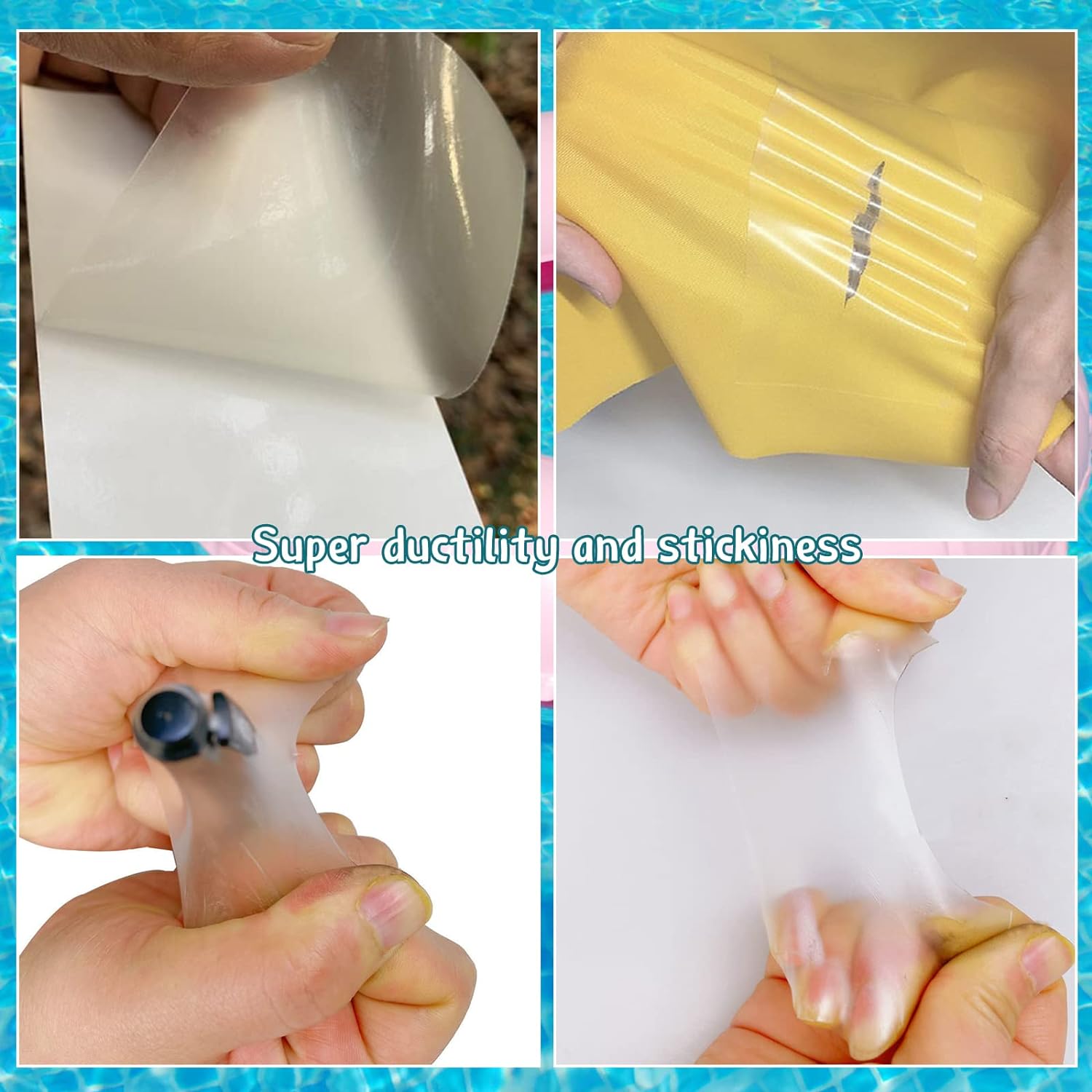 Taśma naprawcza robić namiotu TPU Taśma naprawcza robić tkanin Nadmuchiwana łatka Zestaw naprawczy Wodoodporny zestaw łatek robić materaca powietrznego TPU ciężki obowiązek