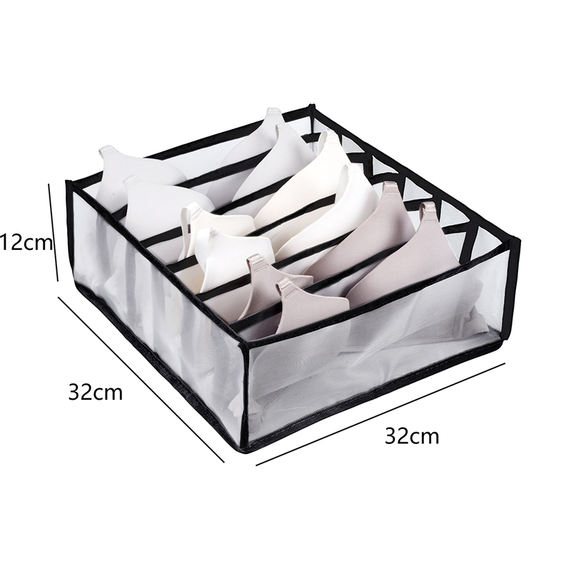 Organizador de armario para ropa interior y calcetines, caja de almacenamiento divisora para el hogar, cajón plegable: Verde claro