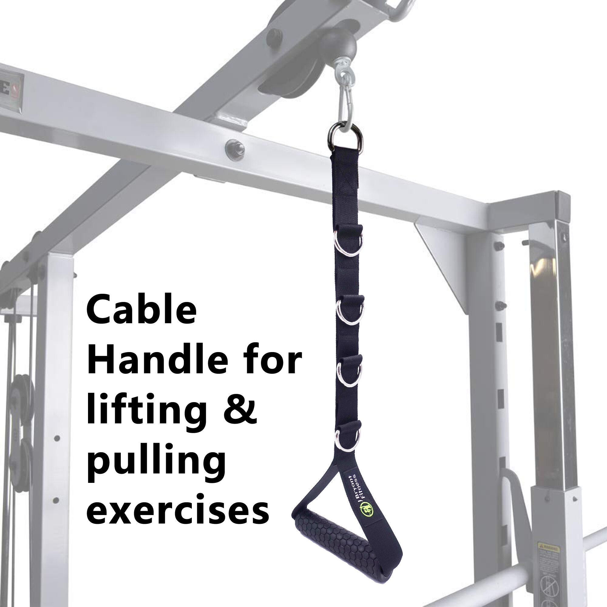 Einstellbare Fitnessstudio Griff mit 5 D-Ringe für Kabel Maschine Hebe Ziehen trainieren Anti-Unterhose SteigbüGel Griff Trizeps Bar Zubehör