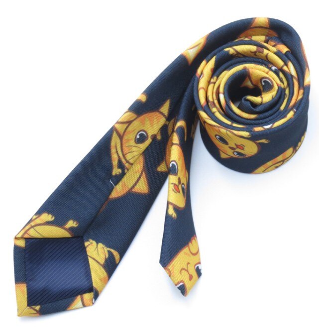 ! corbata para hombre Skinny de 6 cm, corbata de dibujos animados con de gato, corbata delgada, corbata de Jacquard, corbata celebración boda informal a la para hombre