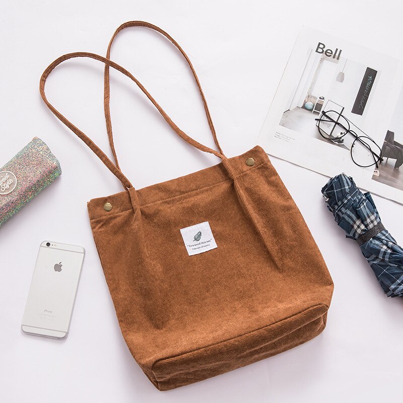 Mode Duurzaam Vrouwen Student Katoen Linnen Enkele Schoudertas Shopping Tote Check Plaid Vrouwelijke Vlas Canvas Boodschappentassen: Dark Brown-B