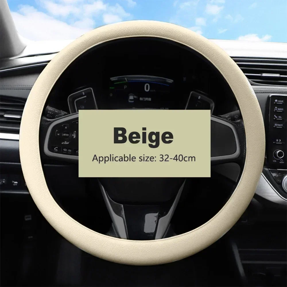 Universele siliconen stuurwielhoes voor de zomer, elastische handschoenhoes met een zachte textuur, veelkleurige auto-decoratie, doe-het-zelf accessoires.: Hemelsblauw