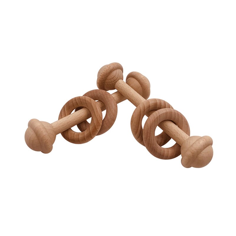 Babyspielzeug, holzrassel, sicheres spielzeug für neugeborene, einfarbig, exquisit Baby-Saturn-bettglocke, unbemalt