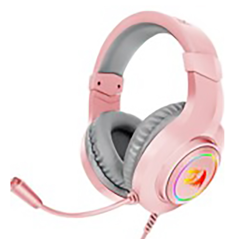 Redragon HYLAS H260 RGB słuchawki gamingowe, 3.5mm dźwięk przestrzenny słuchawki komputerowe słuchawki mikrofon na PS4 przełącznik xbox-jeden: Różowy