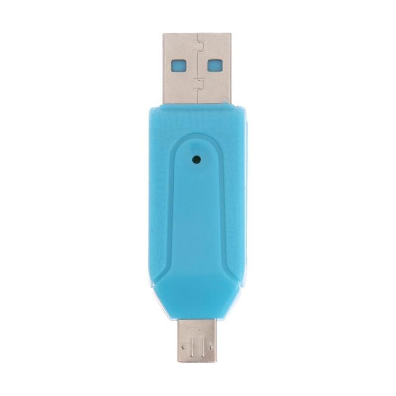 Mini Portable TF/SD Card Reader High Speed Data Transfer Memory Cardreader with USB/Micro USB Port OTG Function for Smart Phone