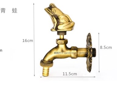 Torneira decorativa para jardim, torneira em bronze verde antigo para lavar, esfregar e regar jardim: 14