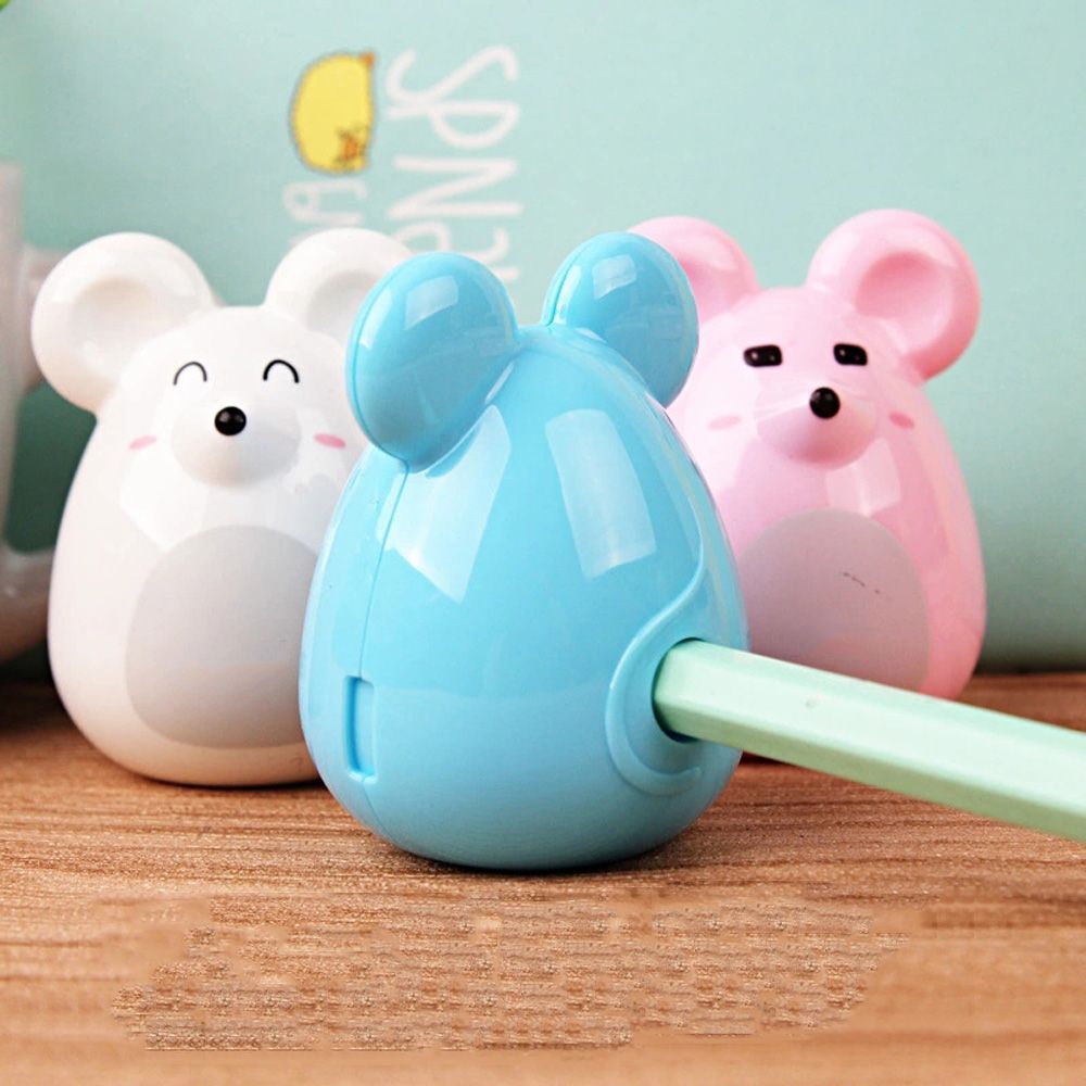 1pc Kawaii Cartoon Mouse Pencil Sharpener Stationery Manual Pen Cutter Tool School Office Sharpener Supplies Kids Praise