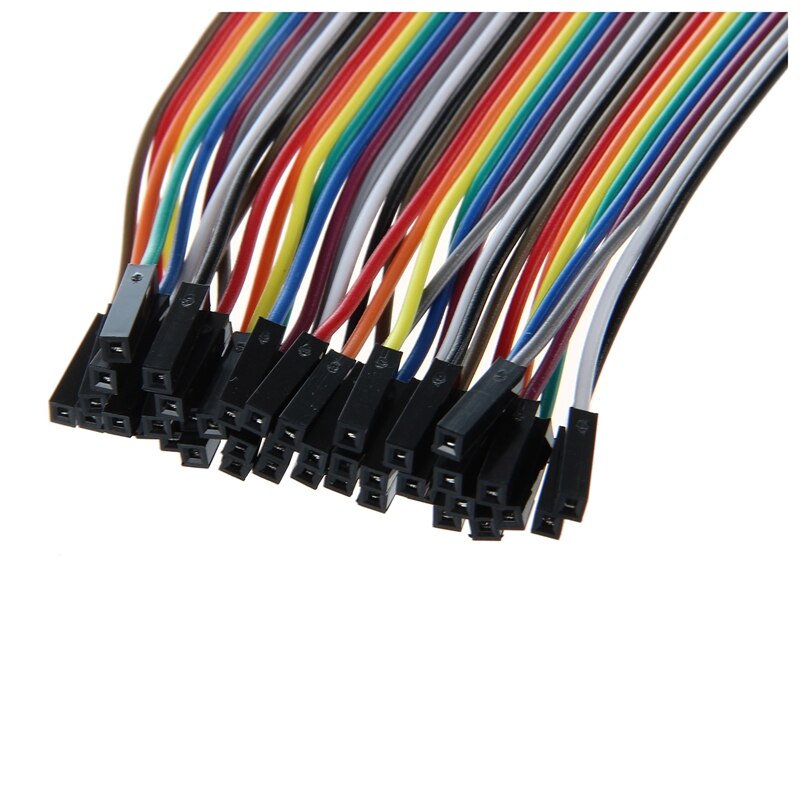 20cm Long F/F Solderless Flexible Breadboard Jumper Cable Wire 40 Pcs