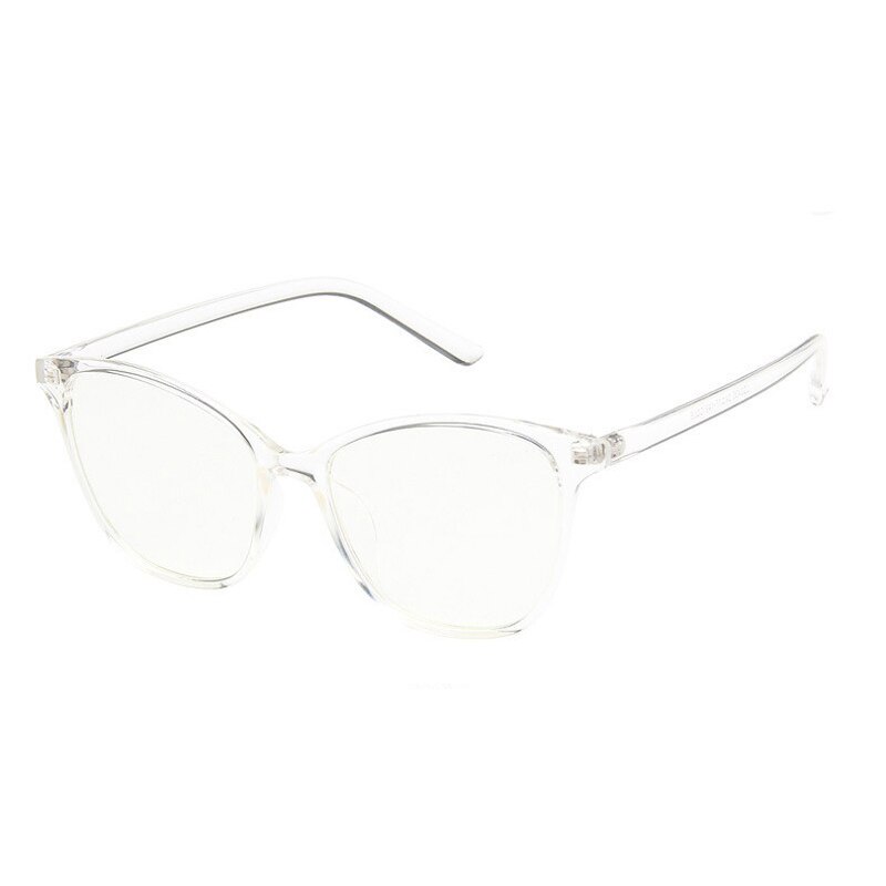 Elbru Cat Eye Glasses Frame Women Retro Flat Glasses Classic Big Frame Glasses Frame Transparent Frame Optical Glasses: A5