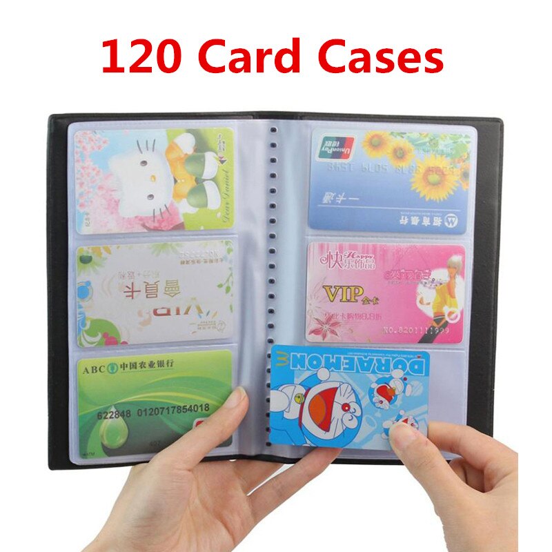 Business Portable Credit Card Holders Leather 120/160/180/240/300 Bank Card Case Holder Organizer Book