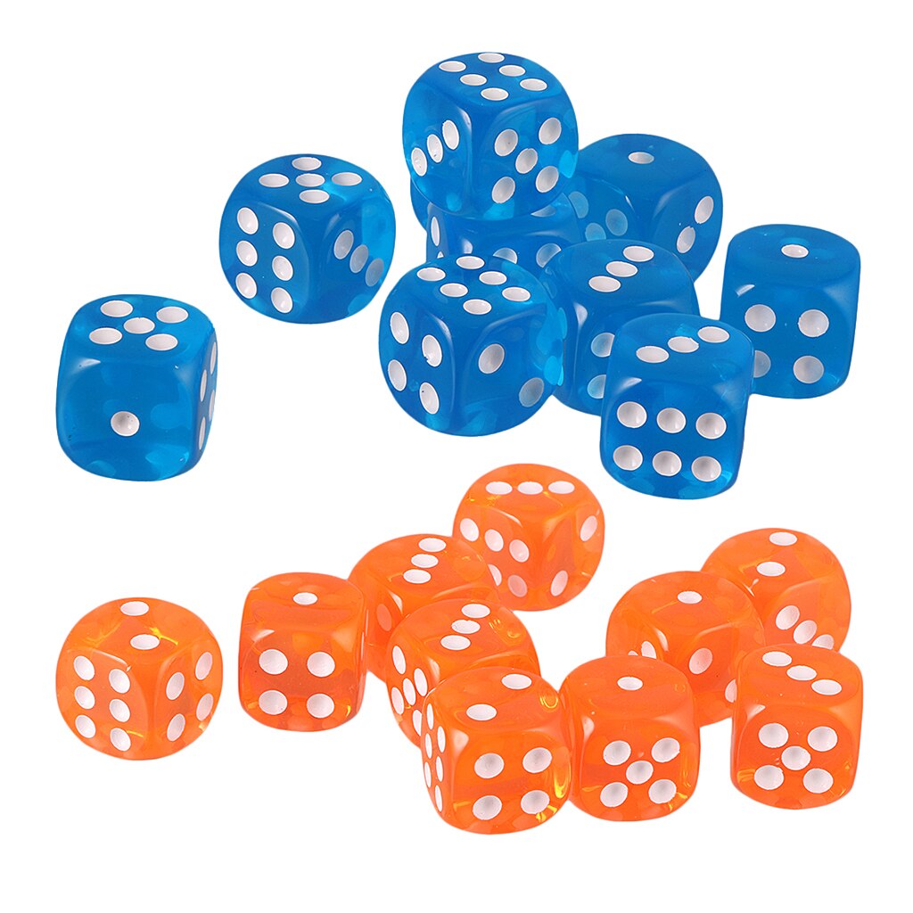 20 Pcs Polyhedrale Dobbelstenen Set Voor Dungeons & Dragons Dobbelstenen Cup Game, Wit Dot Dobbelstenen Set