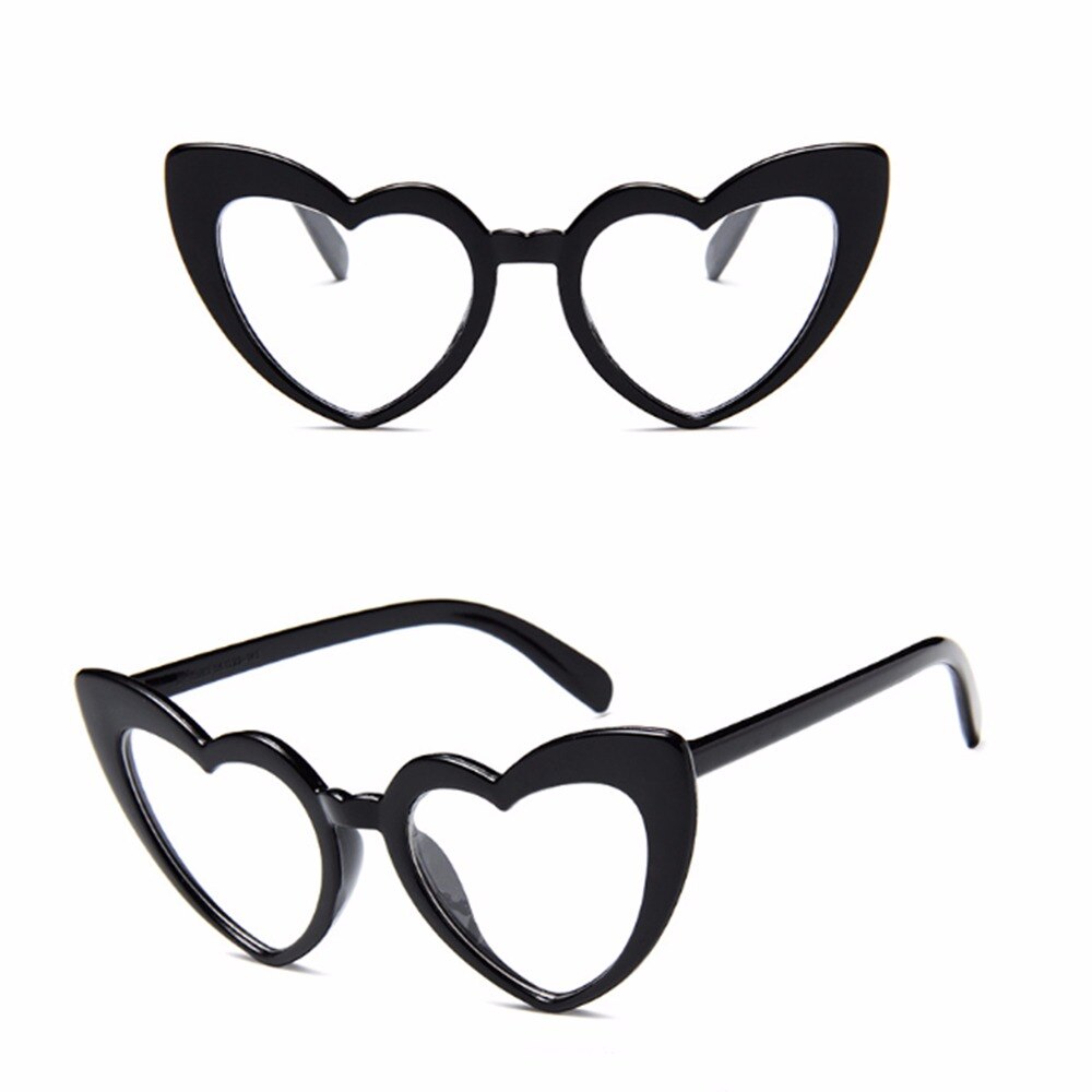 1pc retro kærligheds hjerteformede briller hjerte solbriller kvinder mærke cat eye solbriller damer shopping solbriller  uv400: Gennemsigtig