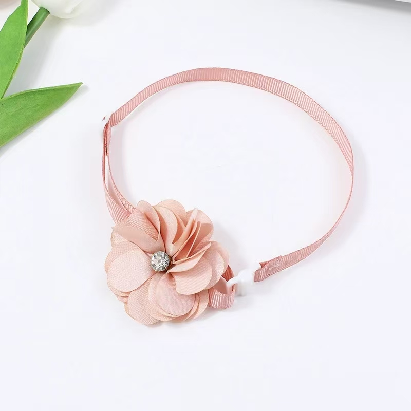 1/6 Uds. Collares para perros hechos a mano, pajaritas ajustables con flores para perros, corbatas de encaje para perros, pajaritas para mascotas, accesorios de aseo para perros