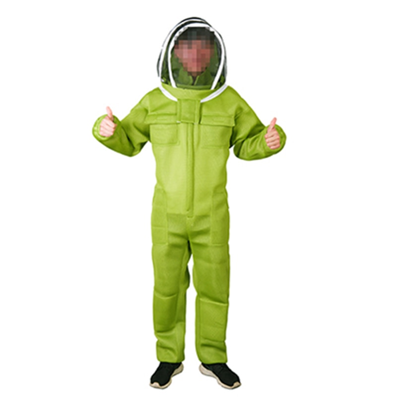 Traje de apicultura para alimento de abejas equipo ropa protectora colmena verde transpirable Anti abeja