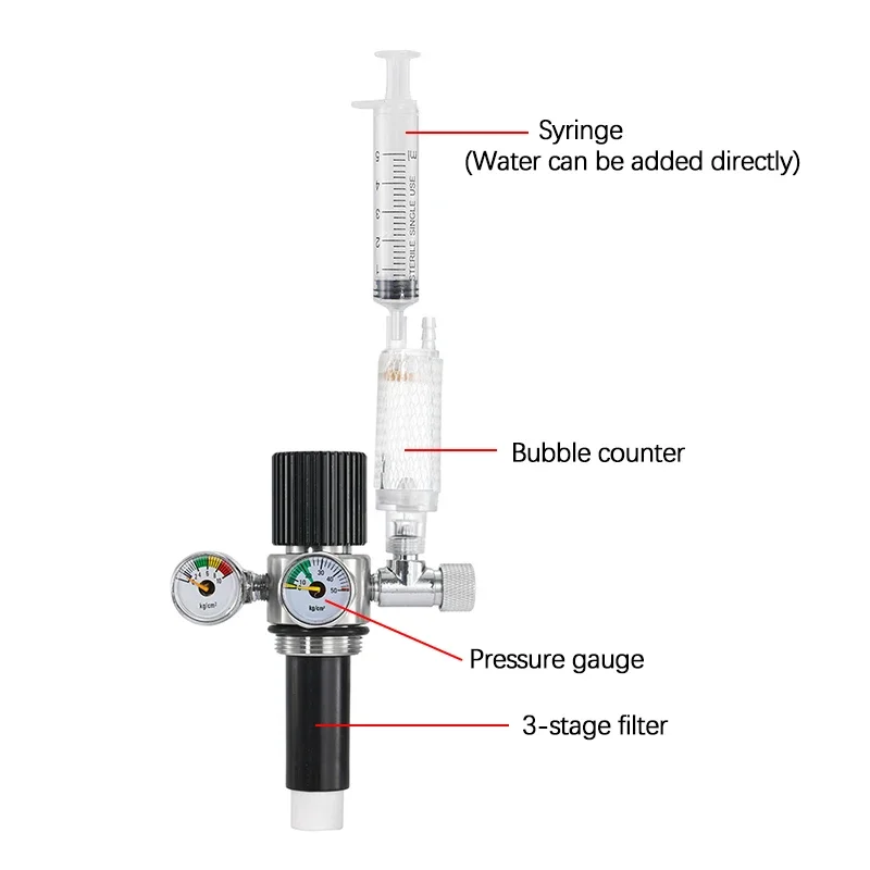 DIY Kooldioxide Reactor Kit Aquarium Fish Tank CO2 Generator RVS Cilinder Generator Systeem voor Aquatische Plant Vis