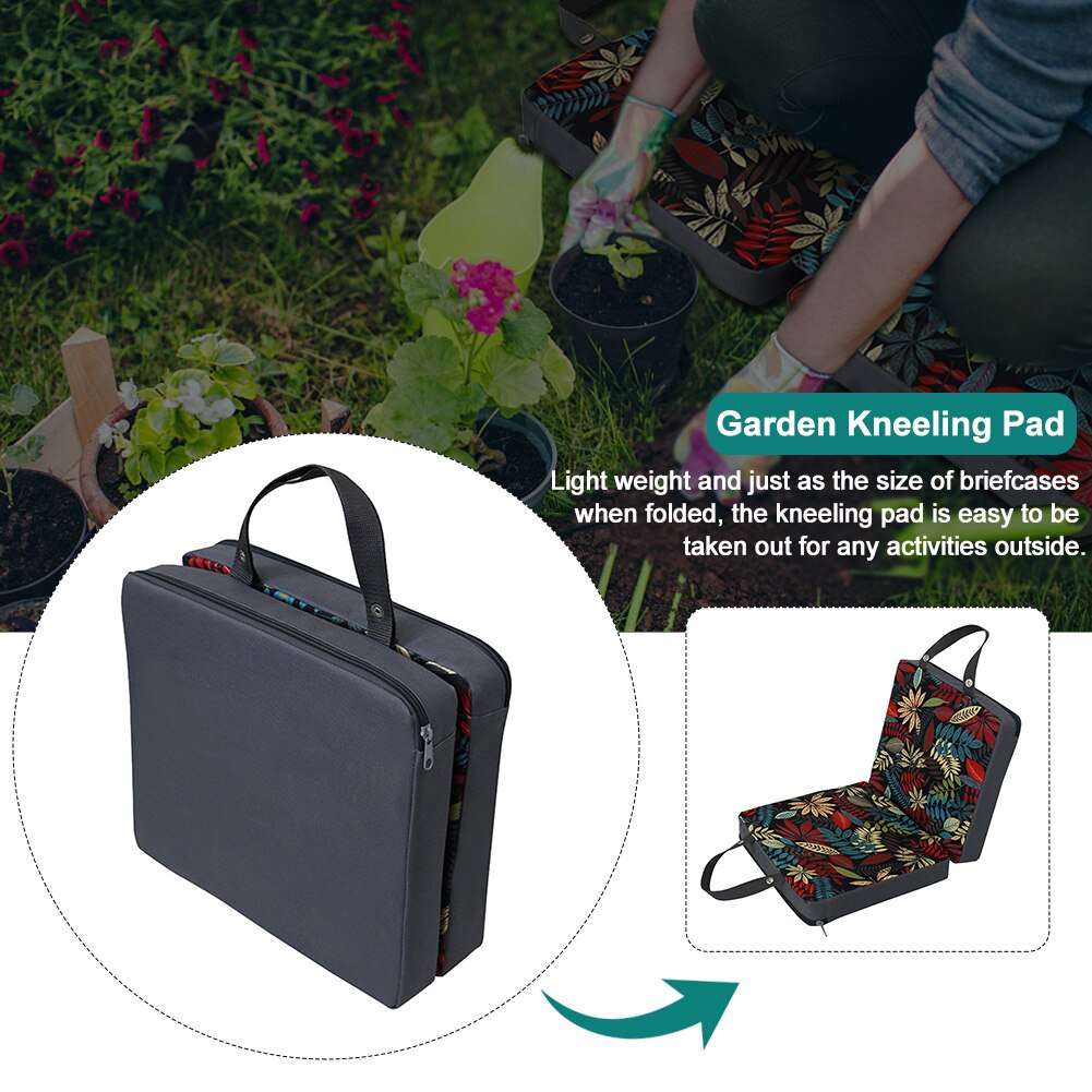 Coussin à genoux de jardin en plein air pour bébé bain Extra épais pliable Portable en mousse à mémoire de forme coussin de désherbage avec poignée travail