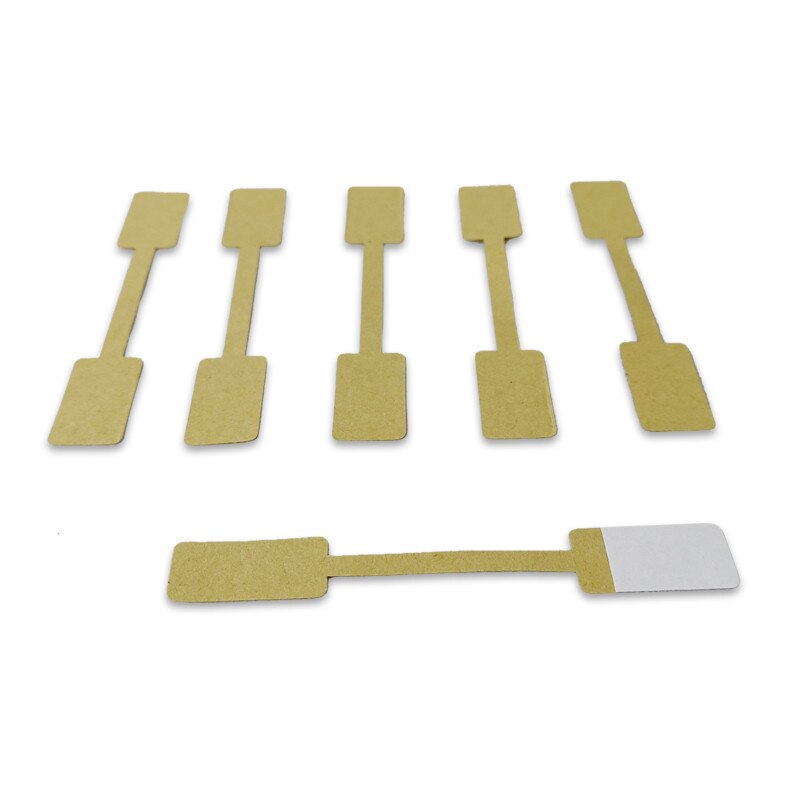 Jewelry labels 50 pcs/100 pcs kraft paper self-adhesive retail round jewelry labels tag price self-sticking: 6x1.2cmblack / 50pcs