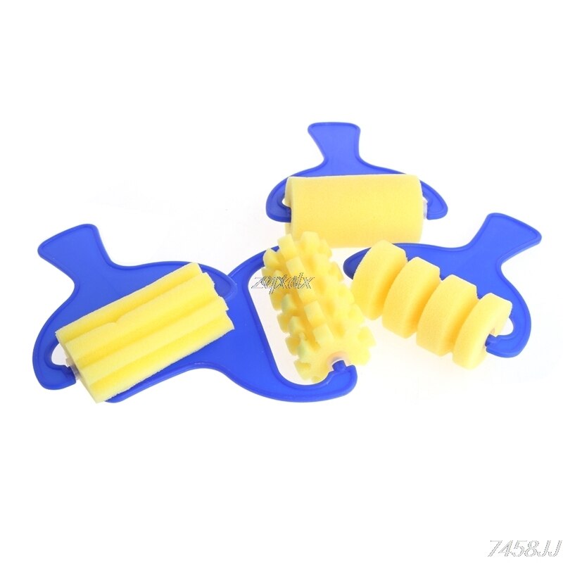 Éponge peinture rouleau bricolage enfant enfant peinture outil jouet préscolaire Art activité 4 pièces G15 directe