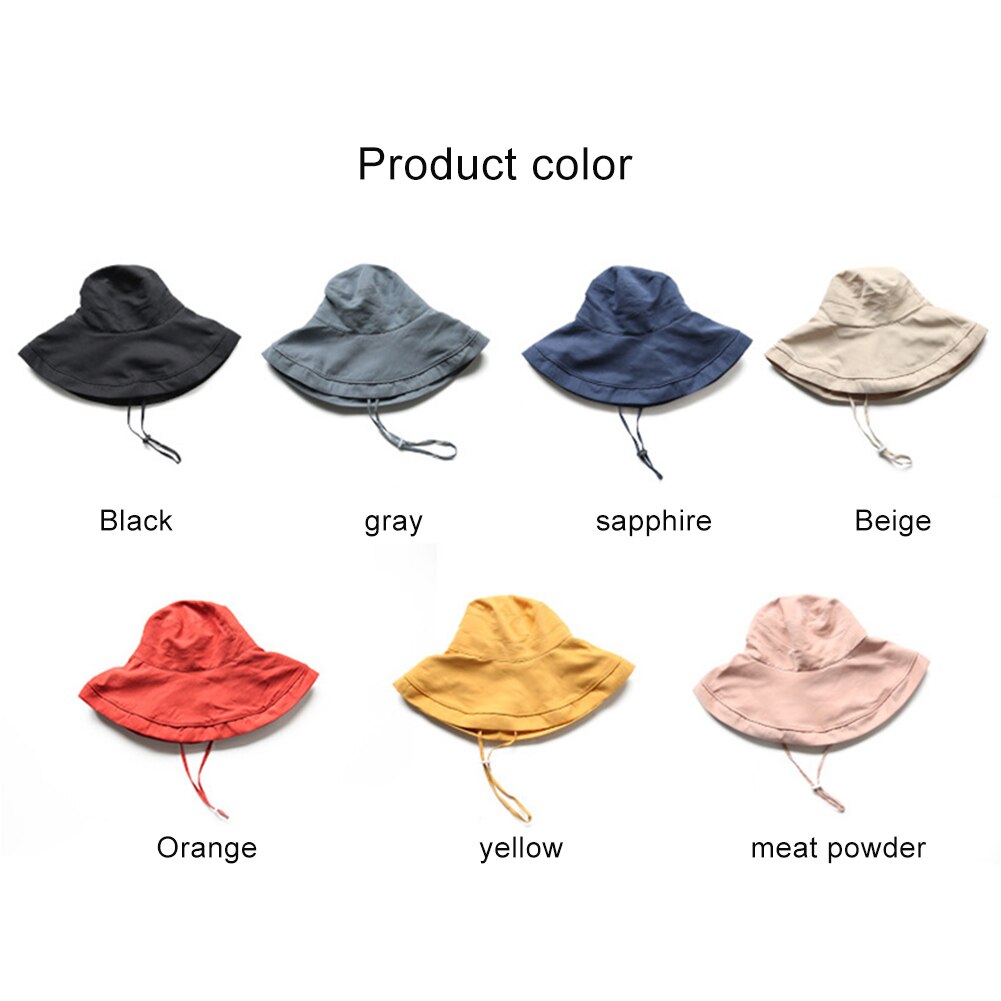 Newly Sunhat Women Summer Beach Wide Brim Sunscreen Outdoor Travel Hat Rolled Double-sided Fisherman Hat 19ing