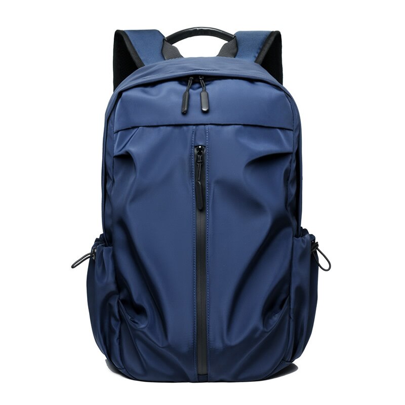 Waterproof Backpack Men Laptop Bag Breathable Men&#39;s Business Travel Backpack Simple Pure Color Leisure Backbag/Chest Bag: blue backpack