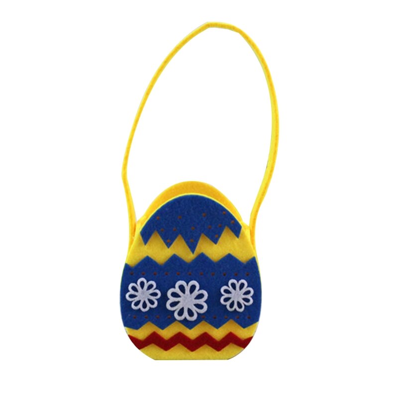 Rabbit Shaped Egg Organizing Bucket with Handle Portable Bunny Basket: Blue