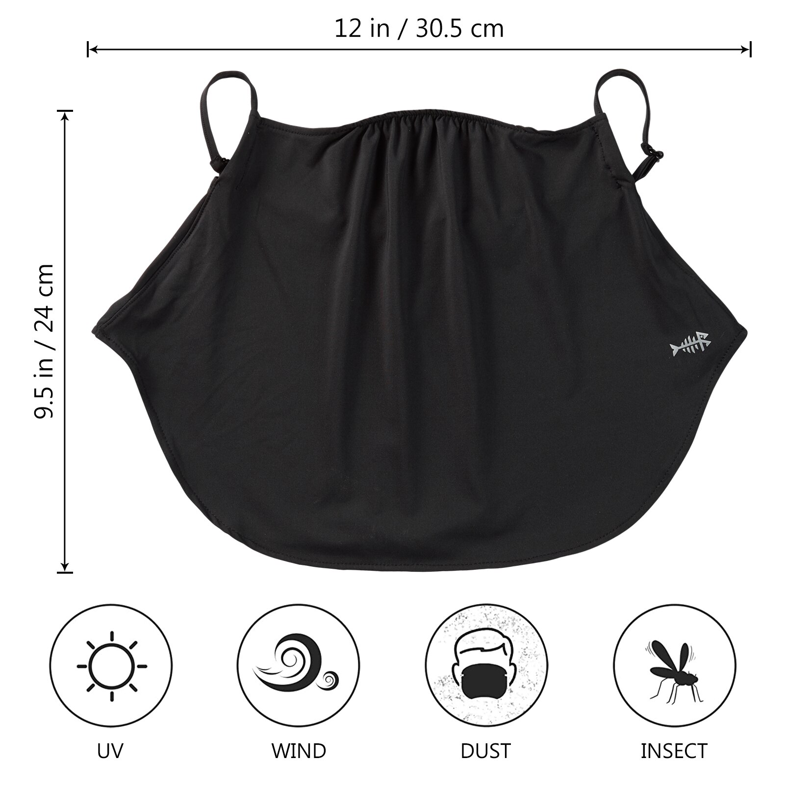 Bassdash UPF 50+ UV Men Women Face Neck Sunshade with Adjustable Earloops Sun Protection Neck Gaiter