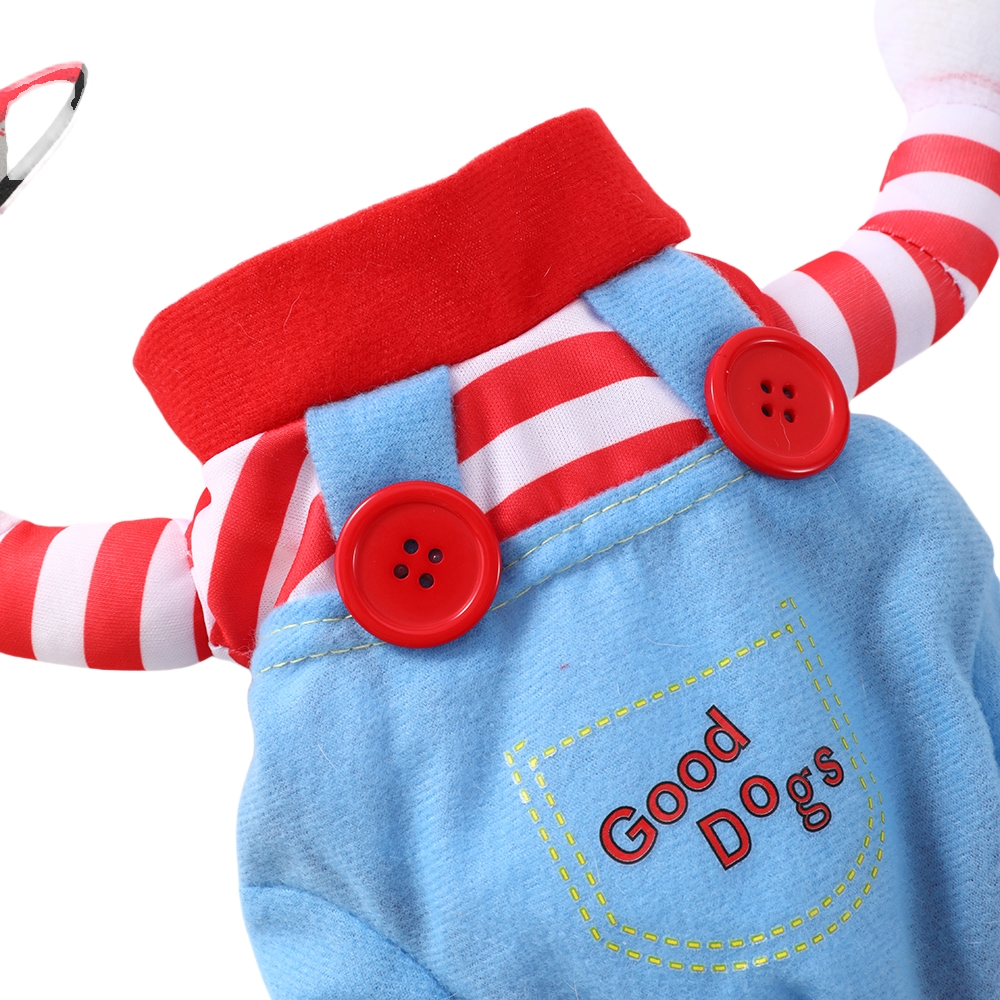 Halloween Hond Cosplay Kleding Feest Verkleed Grappige Gezellige Puppy Gestreepte Kleding voor Kleine Middelgrote Honden Katten Bulldog Outfits