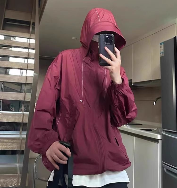 Verão nova moda feminina jaqueta praia fina protetor solar casaco de proteção uv 2023 feminino manga longa com capuz jaquetas outerwear topos: XXL / Dourado