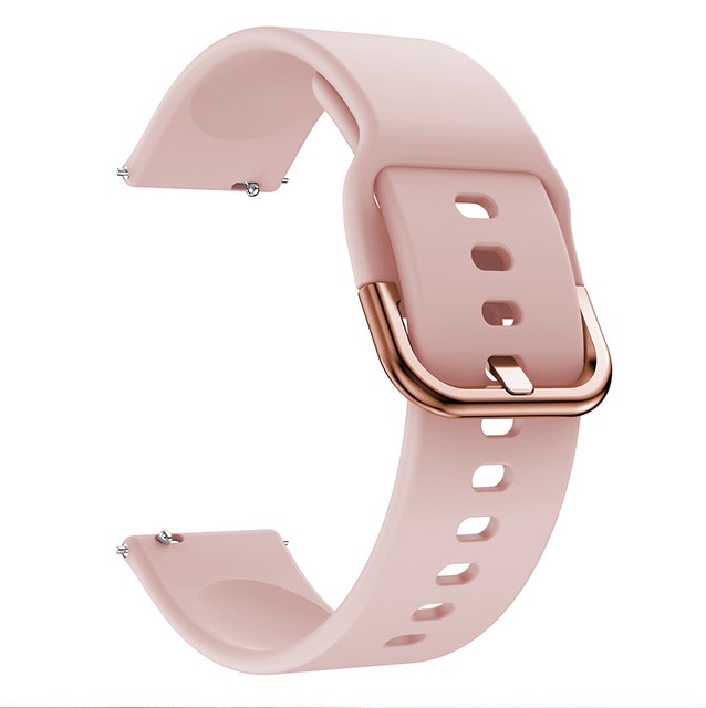 Pulseira para kw19 pulseira smartwatch kw19 flor silicone macio pulseira de relógio cor pura moda substituição: Pink