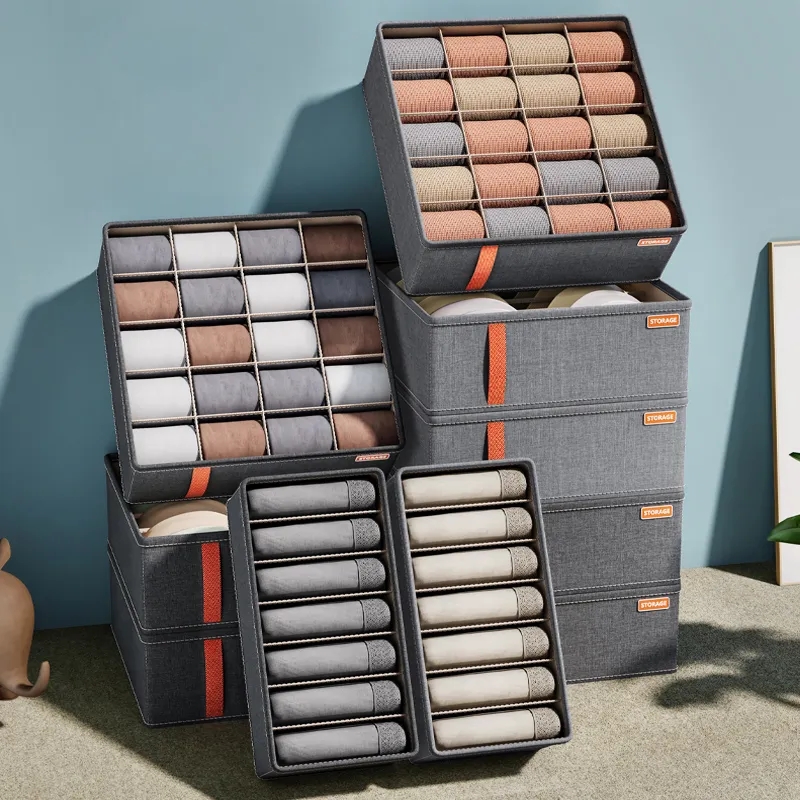 Cabinet Drawer Organizer Underwear Socks Clothing Storage Box Wardrobe Organizer Clothes Pants Bra Socks Storage Organizers