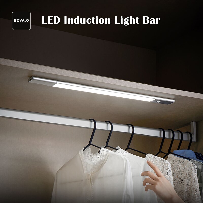 EZVALO LED sans fil Rechargeable capteur barre lumineuse et corps-capteur main Scan interrupteur armoire lumière magnétique veilleuse