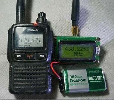 High Precision 1-500MHz Frequency Counter METER + Antenna for Ham Radio Hobbist