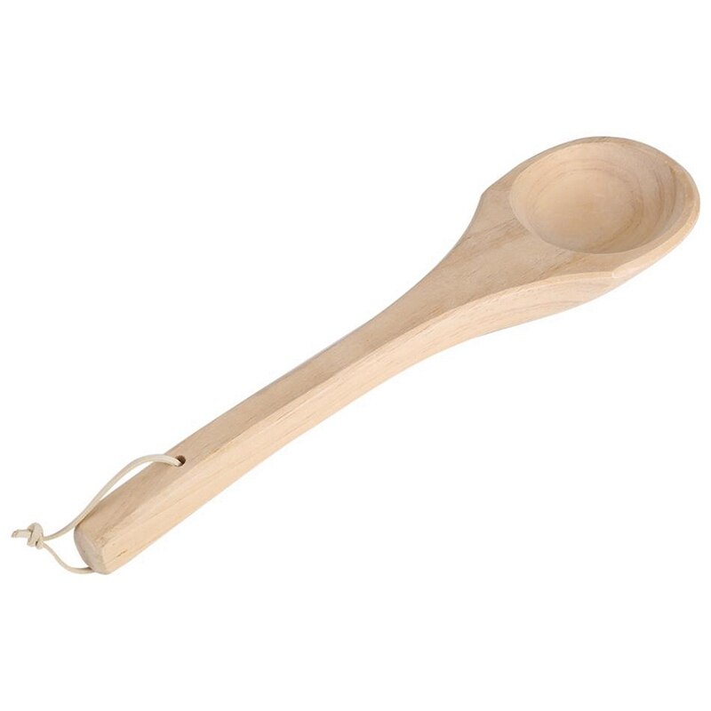 Seau en bois naturel de salle de bains + ensemble de louche pour des accessoires de salle de bains de Spa de Sauna