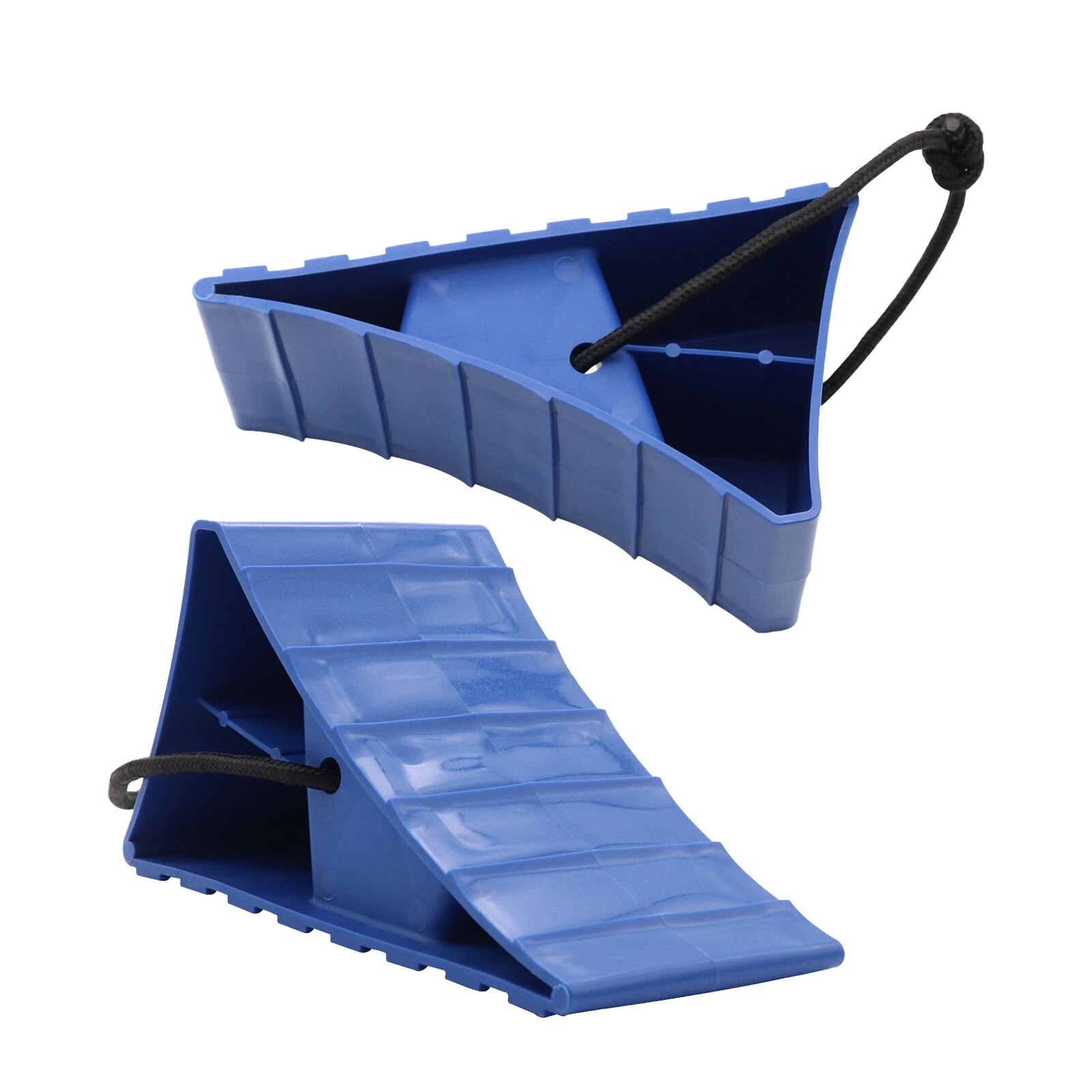 RV Wheel Stopper Safety Wheel Chocks Blocks Anti-skid Anti-UV Wheel Chocks Car Tyre Slip Stopper Alignment Triangle Support Pad