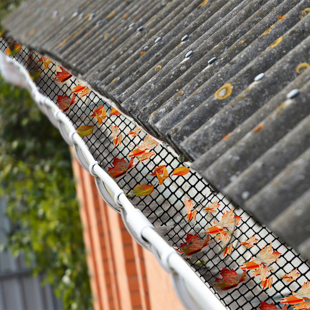 Havedæksel rengøringsværktøj udendørs altanafløb stopper blade tagrendebeskyttelsesgulv fleksibelt reducerer overløb mod tilstopning