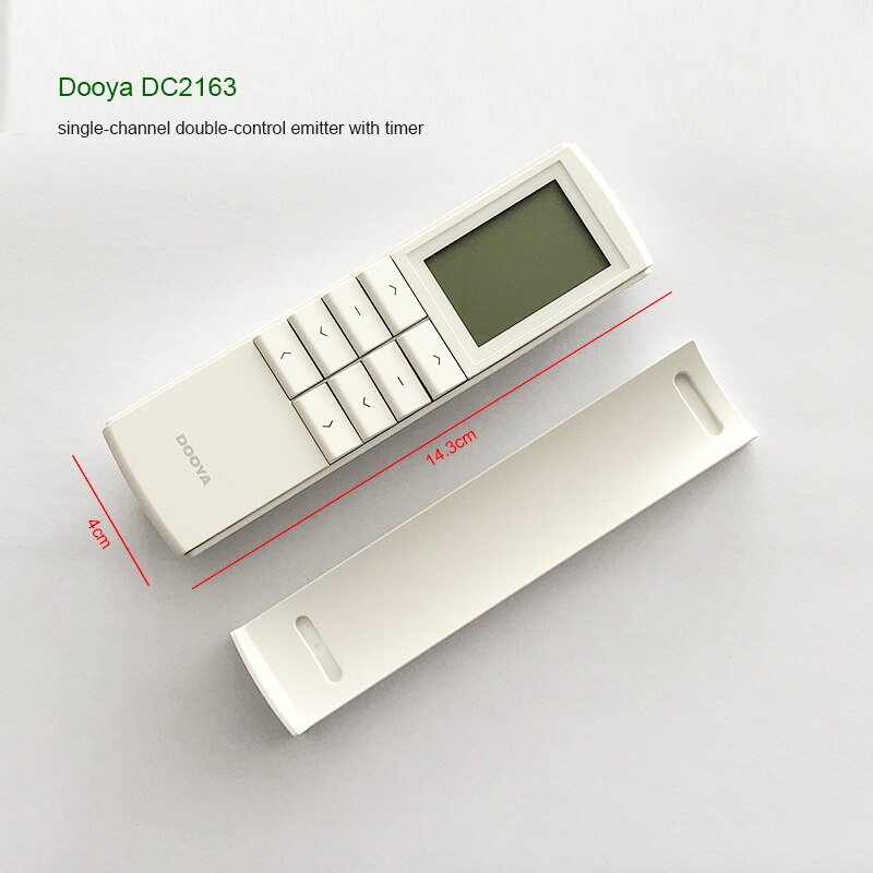 Dooya DC2163 timer emitter remote single channel double control 433MHz 3V for motorized electric roller blinds window curtain: Default Title