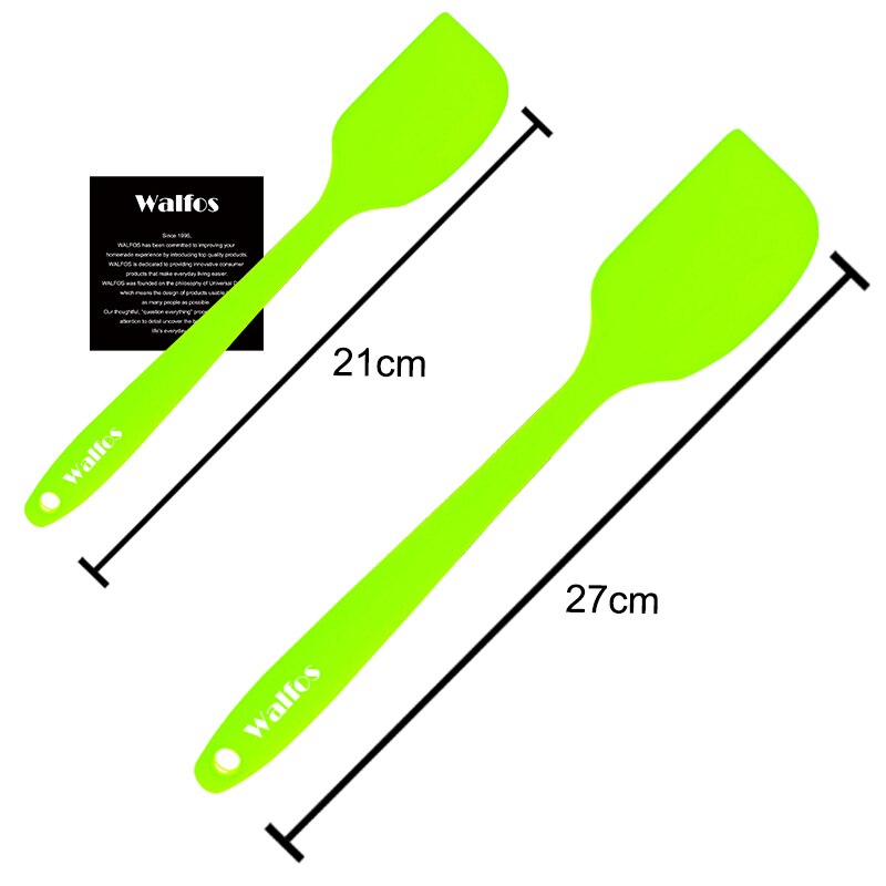 WALFOS 2Stck Silikon Spachtel einstellen Kochen Nicht Stock Butter Cookie Gebäck Schaber Küche Backen Spachtel Freies: 2 Grün