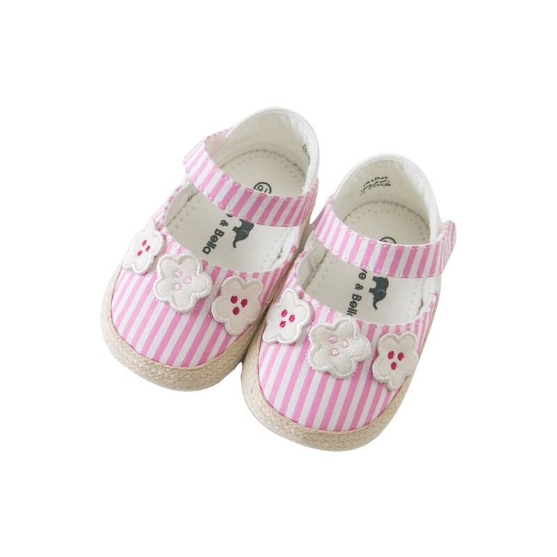Db12848 dave bella forår baby pige stribede sko født pige afslappede sko blomster barnd sko: 16