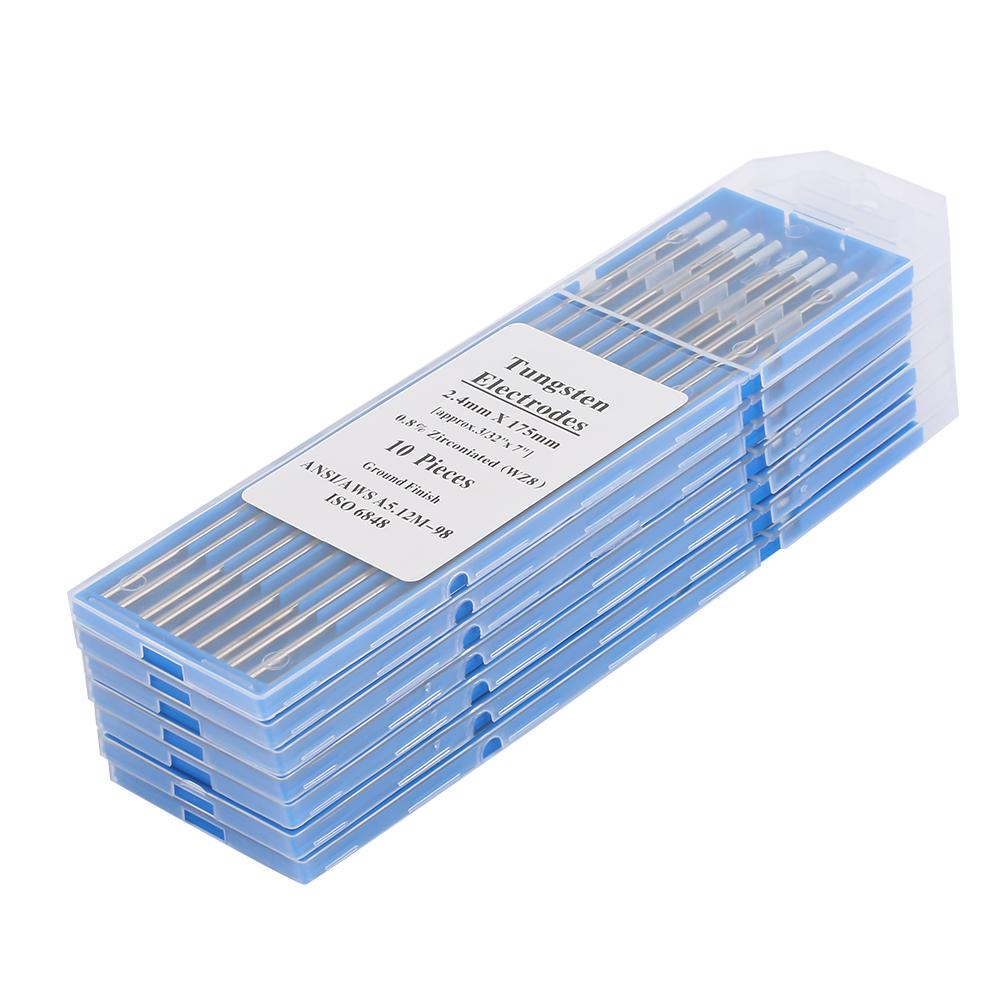 YESWELDER Elettrodo tungsteno TIG saldatura 2% toriato 2.4 mm x 175 mm