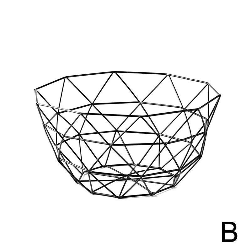 Plato para fruta de estilo nórdico para el hogar, olla de estilo europeo forjado F9O7, cesta para aperitivos, drenaje de hierro, Fru I2R0: B