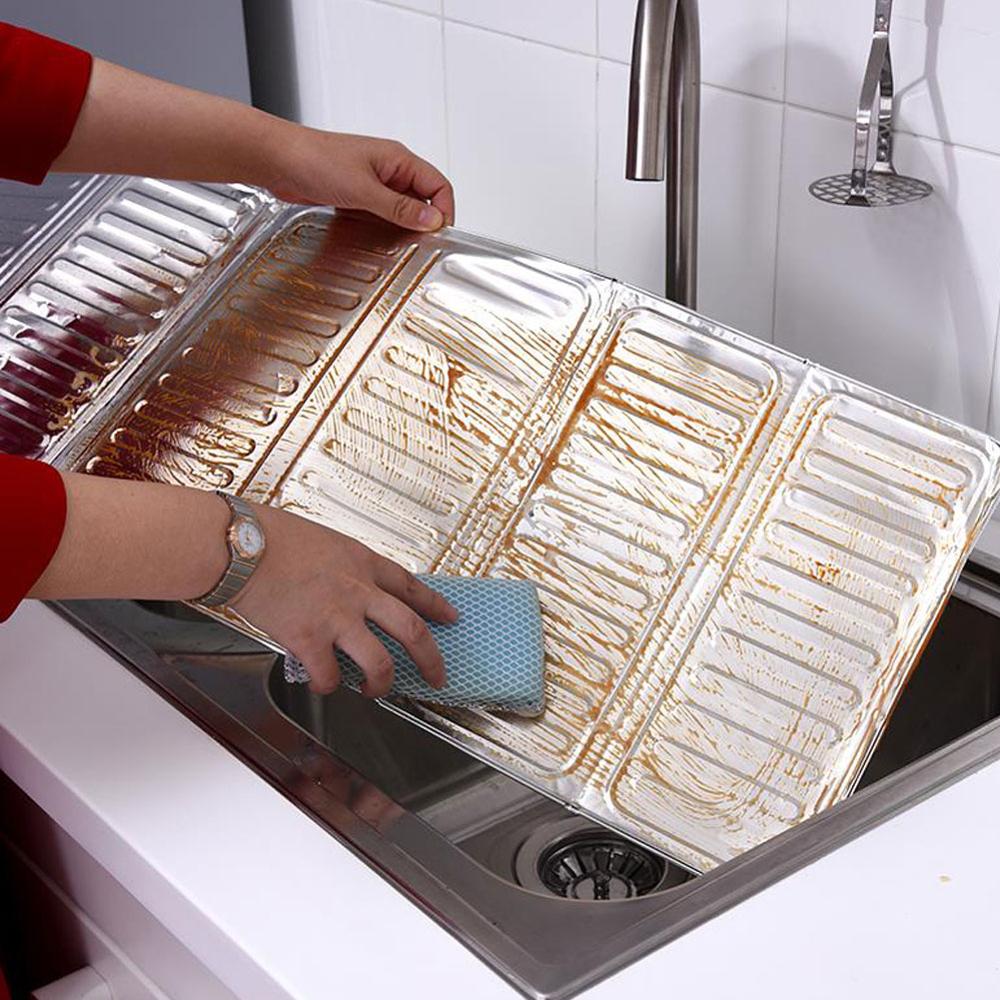 Foldable Aluminium Splatter Shield Guard Oil Divider Splash Proof Baffle Tool Kitchen Cooking Frying Pan Oil Splash Screen Cover