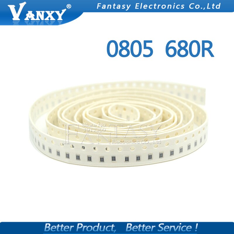 300PCS 0805 SMD Resistor 1% 680 ohm 1/8W 680R 681