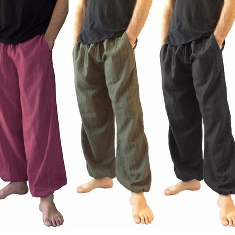 Miesten haaremihousut kesäiset roikkuvat puuvillahousut miesten housut plus kokoiset housut housut miesten lenkkeilijät jalkahousut