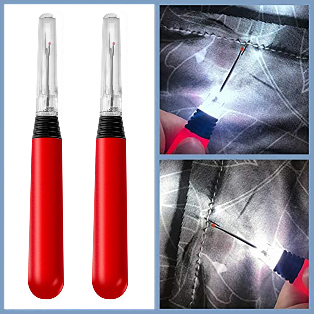 1/2/3Pcs Seam Ripper Tools with Light Handy Stitch Removal Tool Sewing Thread Remover Cutter Stitch Opener for Sewing Crafting