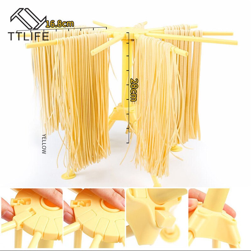 Hopfällbar pasta torkställning spagetti torkställ nudlar torkhållare hängande ställ pasta matlagningsredskap kökstillbehör