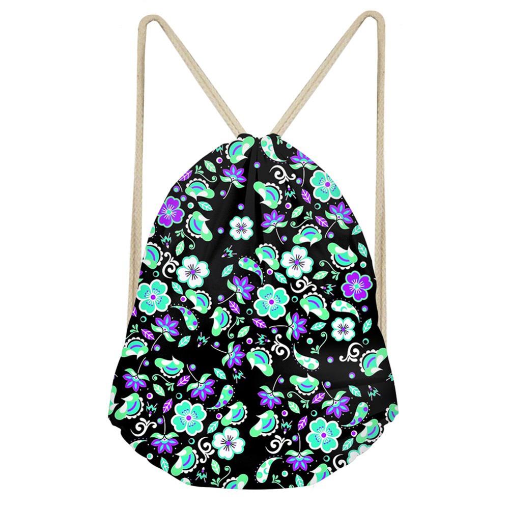 Noisedesigns paardenbloem roos bloem mooie 3d trekkoord tas vrouwen rugzak tiener meisjes cinch zak sport reizen: Cc3013 z 3