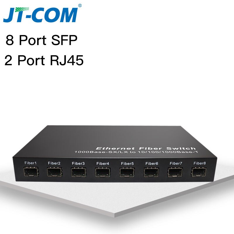 Di Rete Gigabit SFP interruttore in Fibra 1000Mbps SFP media convertitore 8 SFP in Fibra di Porta e 2 RJ45 Porta 8G2E in Fibra di interruttore Ethernet: Default Title